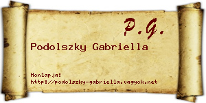 Podolszky Gabriella névjegykártya