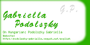 gabriella podolszky business card